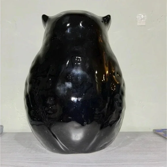 Rae Dunn Halloween/Fall Decoration. Black ceramic “NIGHT WATCH” owl. Brand new! - Picture 2 of 5